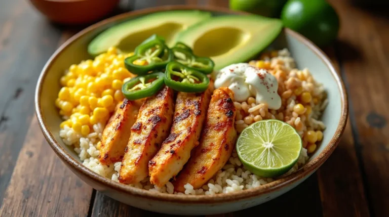 Street Corn Chicken Rice Bowl
